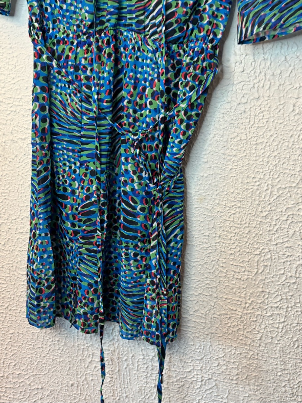 Blue Multicolor Printed Swim Coverup Tunic - Picture 6 of 16